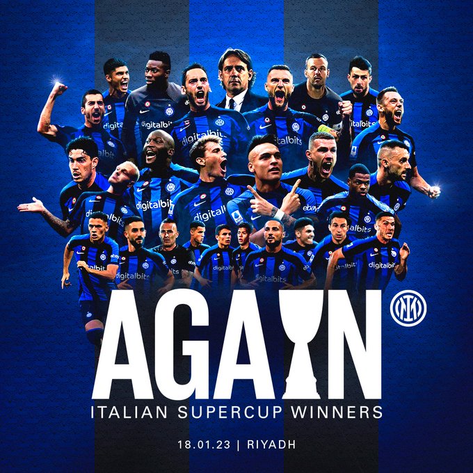 Inter were crowned Supercoppa Italiana victors